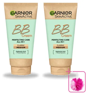 Produktbild von 2 x Garnier SkinActive BB Cream Classic Medium 5-in-1 - 50 ml - Sparpackung - 2 Stücke
