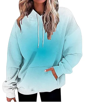 Productafbeelding van Casual oversized hoodie voor dames, in lichtblauw