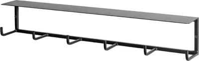 Produktbild von Wandgarderobe 4 Stück schwarz aus Metall, 25510