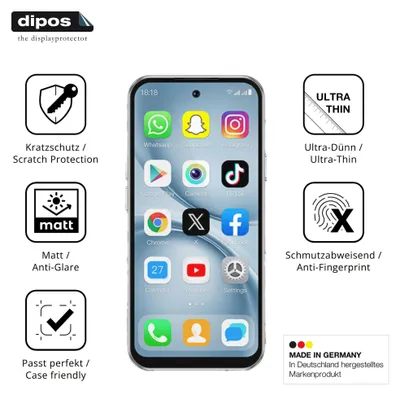 Produktbild von 4x Schutzfolie für viqee A19PRO Mini-Smartphone matt Displayschutzfolie Folie Display Schutz dipos
