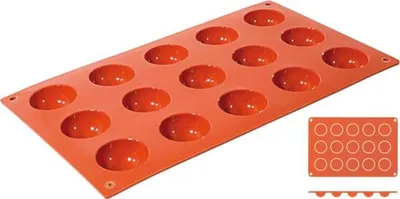 Produktbild von Silikon-Backmatte, HALBKUGEL mit 15 Formen