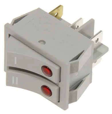 Image de Interrupteur double pour radiateur à huile Delonghi, modèles TRSW KH77, H19, H25, H29, KH590, TRN, TRS