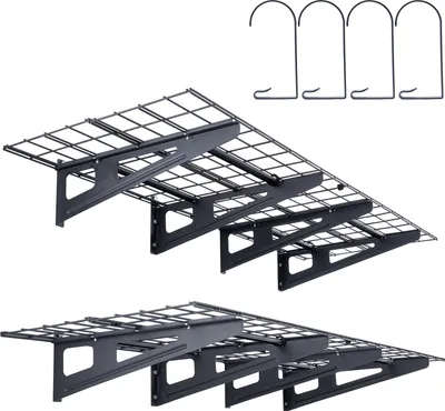 Obrázok produktu pre VEVOR garážové regály 1830 x 620 x 200 mm skladovanie náradia 227 kg na vrstvu držiak na náradie stena 183 x 61 cm úložný priestor police kovové regály organizér náradia nástenné police