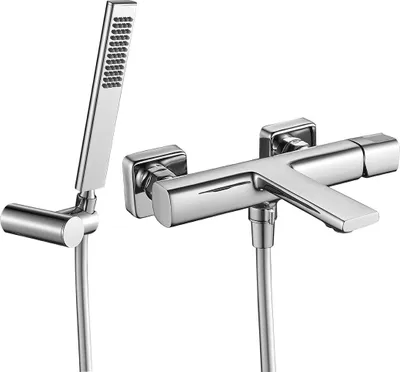 Produktbild von Laveo | Tores Badewannenarmatur - Chrom - Wandarmatur - Duschset - Keramikkartusche