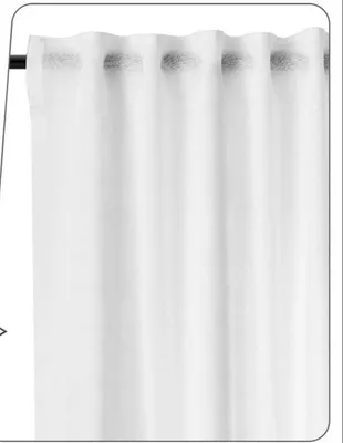 Immagine prodotto di Tenda semitrasparente con coulisse, effetto lino | Bianco | 135 x 225 cm