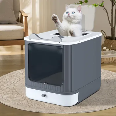 Produktbild von Katzenklo mit Deckel Katzentoilette Katzenklo geschlossen 34.5x44.5x36.5cm