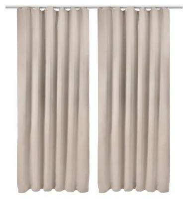Produktbild von Beautissu 2er Set Blackout Vorhang Blickdicht Creme Amelie BK, 140x245cm