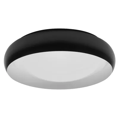 Produktbild von LEDVANCE ORBIS Livia LED-Deckenleuchte mit Metallring, schwarz-weiß, 24W, 1500lm, 3000K, 430mm, 830 freundliches Warmweiß, durch Klicken in 3-Stufen dimmbar, IP20, Montageschrauben und Dübel inklusive