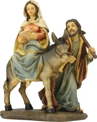Produktbild von FADEDA Herbergssuche   / Höhe:11 cm / handbemalt / detailgetreue Krippen Figuren - Weihnachten Tisch Dekoration Krippe Zubehör