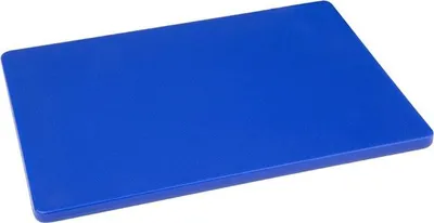 Image de Planche à découper Hygiplas en PEBD bleu 30,5 x 22,9 x 1,2 cm