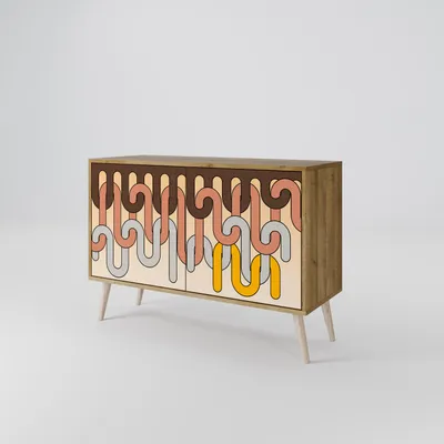 Immagine prodotto di Cassettiera Spacerebels a 2 ante - credenza cassettiera - credenza alta - mobile guardaroba - soggiorno camera da letto - 57,5×111×42 (HxLxP)