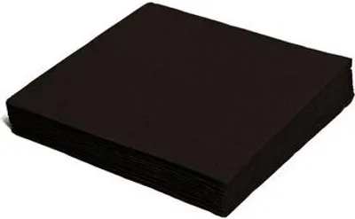 Produktbild von 500x Servietten 33 x 33 cm 1/4 -Falz 3-lagig schwarz