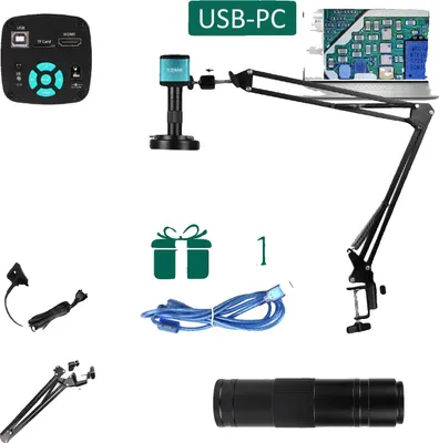 Image de Microscope numérique, grossissement 150x, compatibilité HDMI et USB, 48MP 4K HDMIUSB, puces SONY 150X