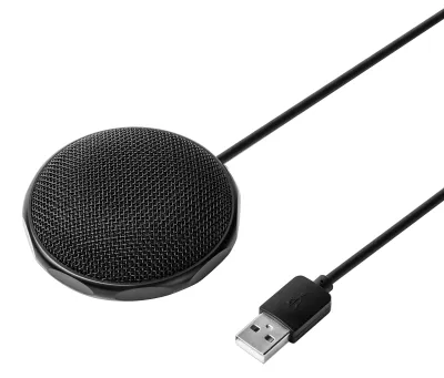 Immagine prodotto di Microfono a condensatore USB, omnidirezionale, mini microfono cablato per riunioni e uso professionale, compatibile con PC e laptop
