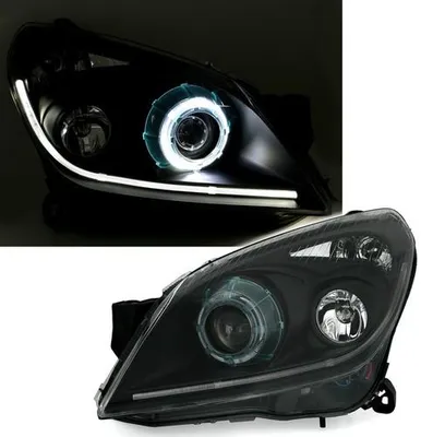 Produktbild von Scheinwerfer schwarz LED Lichtbalken links/rechts für Opel Astra H EAGLE EYES