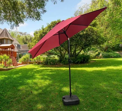 Produktbild von Gartenschirm OLEGAN rot 270 cm breit 235 cm hoch UV-beständig Faltfunktion