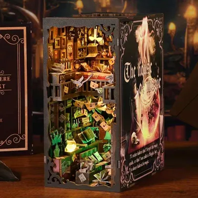 Produktbild von DIY Book Nook Haus der Zauberei - 3D-Puzzle - 391 Teile - Miniaturhaus - mit LED-Licht