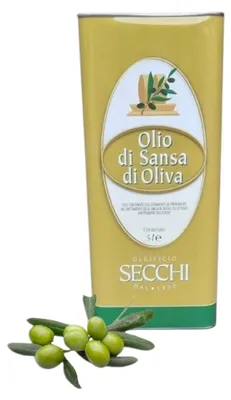 Obrázek produktu pro Olivový olej z olivových výlisků Pomace Secchi, italský, plechovka 5 l, na smažení hranolků