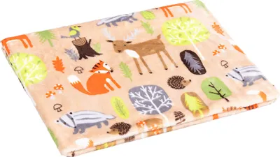 Zdjęcie produktu dla Kocyk dziecięcy ELLA - 75x100 cm - Beżowy, Pomarańczowy