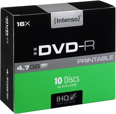 Produktbild von Intenso DVD-R 4.7GB, Printable, 16x, slimcase