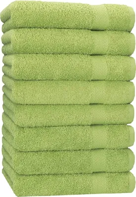 Produktbild von Betz 8 Stück Handtücher 50x100 cm PREMIUM  100% Baumwolle  Farbe: avocadogrün