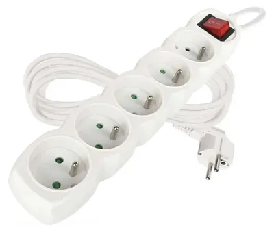 Produktbild von EMOS Verlängerungskabel mit Schalter - 5 Steckdosen, 5m, 3×1.5mm2