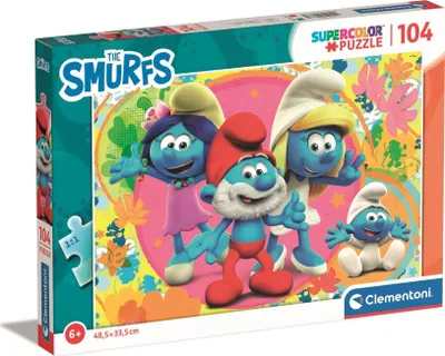 Produktbild von Clementoni 25733 - 104 Teile Puzzle - Supercolor - Die Schlümpfe