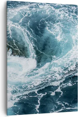 Produktbild von Bild auf Leinwand - Leinwandbild - Einteilig - Wasser Stein Welle - 70x100cm - Wand Bild - Wanddeko - Wandbilder - Leinwanddruck - Wanddekoration - Leinwand bilder - Wandbild - PA70x100-3968