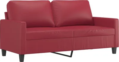 Produktbild von 2-Sitzer-Sofa Weinrot 140 cm Kunstleder