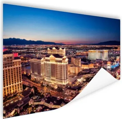 Produktbild von MuchoWow® Poster Las Vegas - Beleuchtung - Abend 90x60 cm - Schlafzimmer