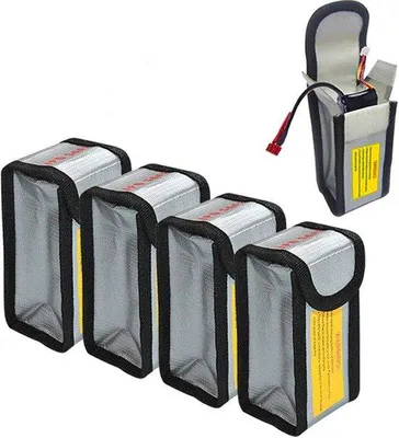 Produktbild von Explosivesafe 4er Set 125mm Lipo-Akkus, Silber, modern