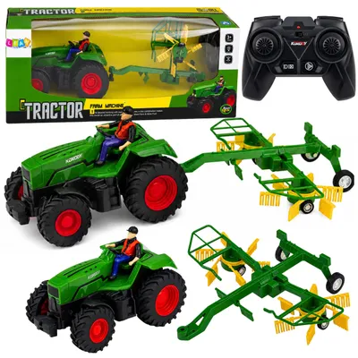 Obrázek produktu pro Dálkově ovládaný zemědělský traktor s Rc osvětlením shrnovače sena 1:24