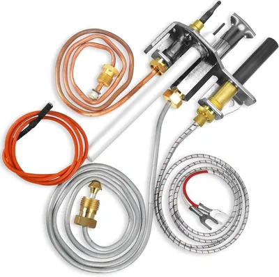 Productafbeelding van Pilootassemblage Gasoven - Verwarmingsonderdeel - Haard Reparatie - Propaan LP model - 91 cm thermopile - Zilver