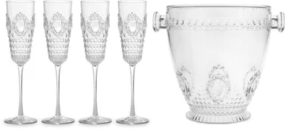 Productafbeelding van Set van 4 champagneglazen met emmer