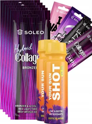 Zdjęcie produktu dla Soleo Collagen Hybrid 5x15ml Bronzer Do Opalania + Gratisy