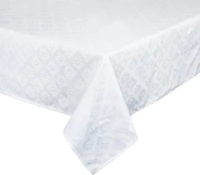 Produktbild von Excelsa Tischdecke Jacquard Baumwolle 140x240 cm weiß