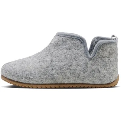 A single grey slipper shown from the side against a white background.