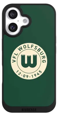 Produktbild von NIVOCASE Handyhülle für Apple iPhone 16  Hülle NIVOpure Case Schwarz Offizielles Lizenzprodukt VfL Wolfsburg 80 Jahre