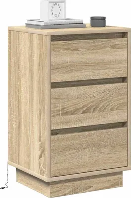 Immagine prodotto di vidaXL Comodino rovere Sonoma 39 x 34,5 x 65 cm Materiale a base di legno