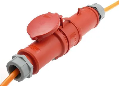 Produktbild von CEE PUR Verlängerung H07BQ-F 5G1,5 / 5g2,5 16A MENNEKES wahlw. Phasenwender 5-50m, Querschnitt:5x1.5m², Phasenwender:nein, Länge:50m