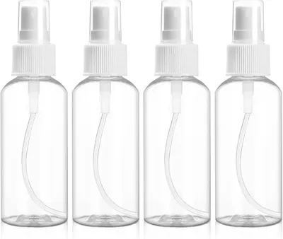 Imagen del producto de Juego de 4 mini botellas pulverizadoras, de 50 ml, recargables, para cosméticos y perfumes