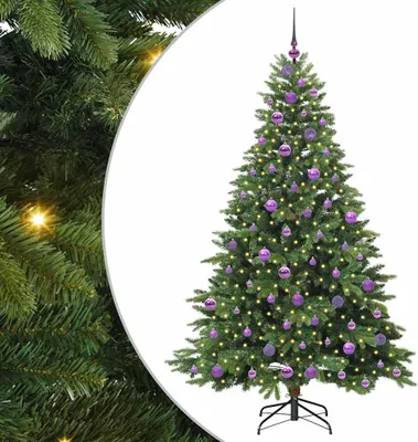 Obrázek produktu pro vidaXL Umělý vánoční stromek s 300 LED diodami zelený 180 cm PE a PVC