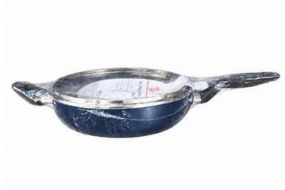 Produktbild von GSW Großraumpfanne 28 cm Glasdeckel Induktion Antihaft Aluminium, Pfanne,blau