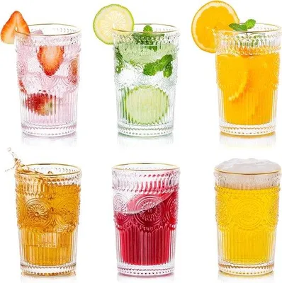 Produktbild von Goldrand Highball Gläser Set 6 Stück 400ml für Getränke