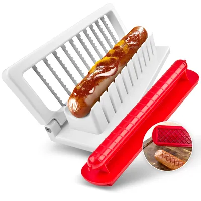 Produktbild von Currywurstschneider & Wurstschneier Spar-Set | Scharf, Langlebig & Robust - Bratwurstschneider