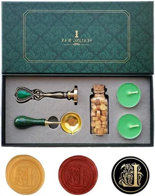 Produktbild von Famanu Wachs-Siegel Stempel Set - Elegante Buchstaben - Für Einladungen und Karten