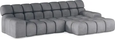 Produktbild von DOMO-HOME Ecksofa mit modernem Design CAMPILE – Hohe Funktionalität 297x180cm | Komfortable Sitzfläche | Langlebige Materialien | Einfache Montage | Komfort und Still | Farbe grau | Rechts