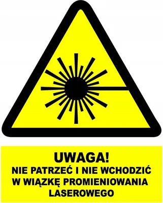 Obrázok produktu pre Nedívajte sa do laserového lúča 225X275 výstražný nápis