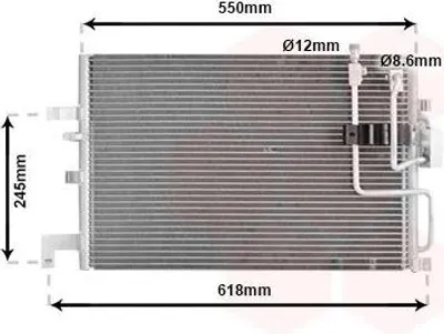 Immagine prodotto di VAN WEZEL 47005048 Condensatore climatizzatore Condensatore climatizzatore per SAAB 9-3 Cabriolet (YS3D)