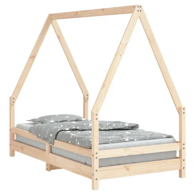Zdjęcie produktu dla vidaXL Łóżko dziecięce 80x160 cm z litego drewna sosnowego
